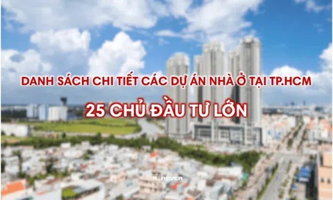 Danh sách chi tiết các dự án bất động sản của 25 chủ đầu tư lớn tại TP.HCM