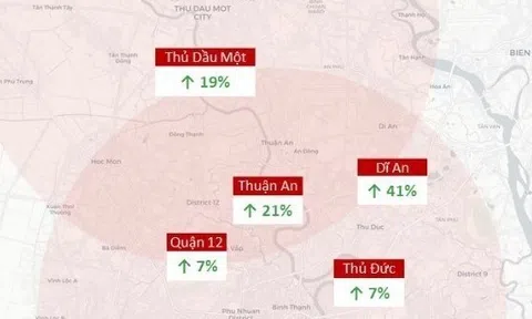 Giá đất nền dự án ở Bình Dương tăng mạnh